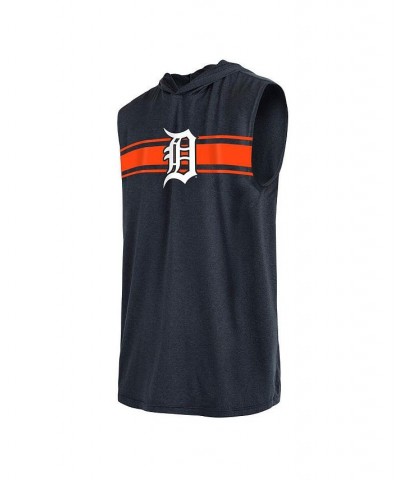 Men's Navy Detroit Tigers Sleeveless Pullover Hoodie $25.49 T-Shirts