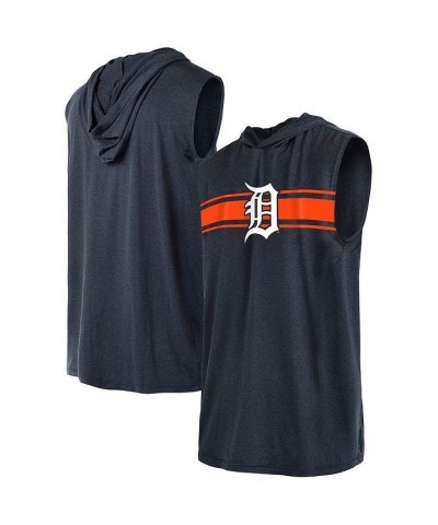 Men's Navy Detroit Tigers Sleeveless Pullover Hoodie $25.49 T-Shirts