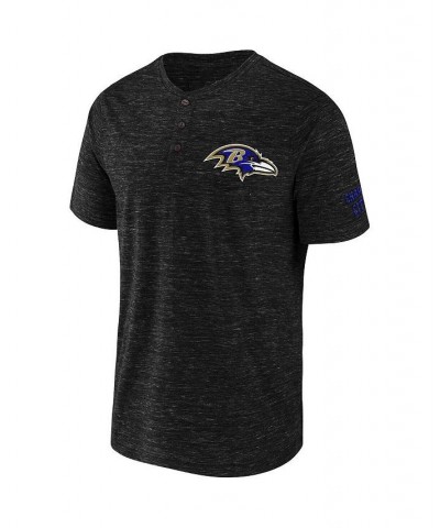 Men's NFL x Darius Rucker Collection by Black Baltimore Ravens Slub Henley T-shirt $17.60 T-Shirts