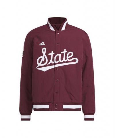 Men's Maroon Mississippi State Bulldogs Baseball Coaches Full-Snap Jacket $83.30 Jackets