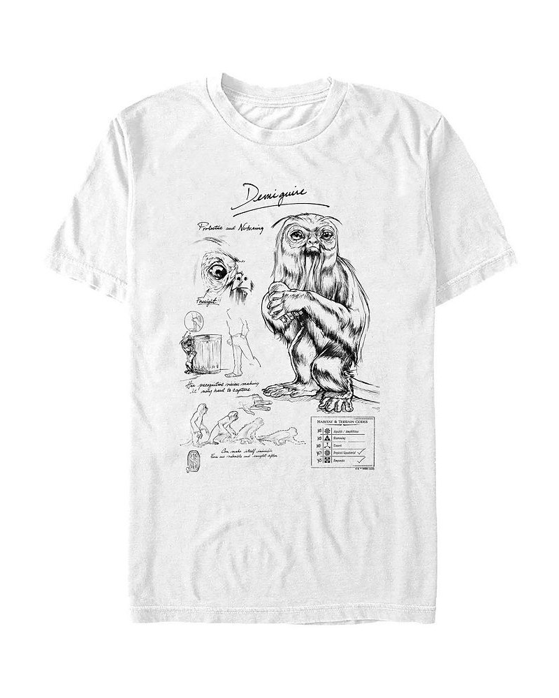 Men's Fantastic Beasts and Where to Find Them Demiguise Study Short Sleeve T-shirt White $20.64 T-Shirts