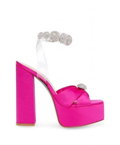 Women's Mason Platform Evening Sandals Pink $64.07 Shoes