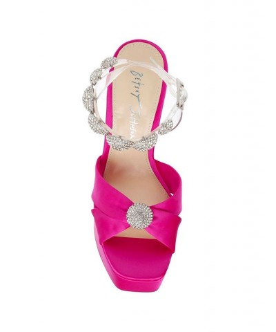 Women's Mason Platform Evening Sandals Pink $64.07 Shoes