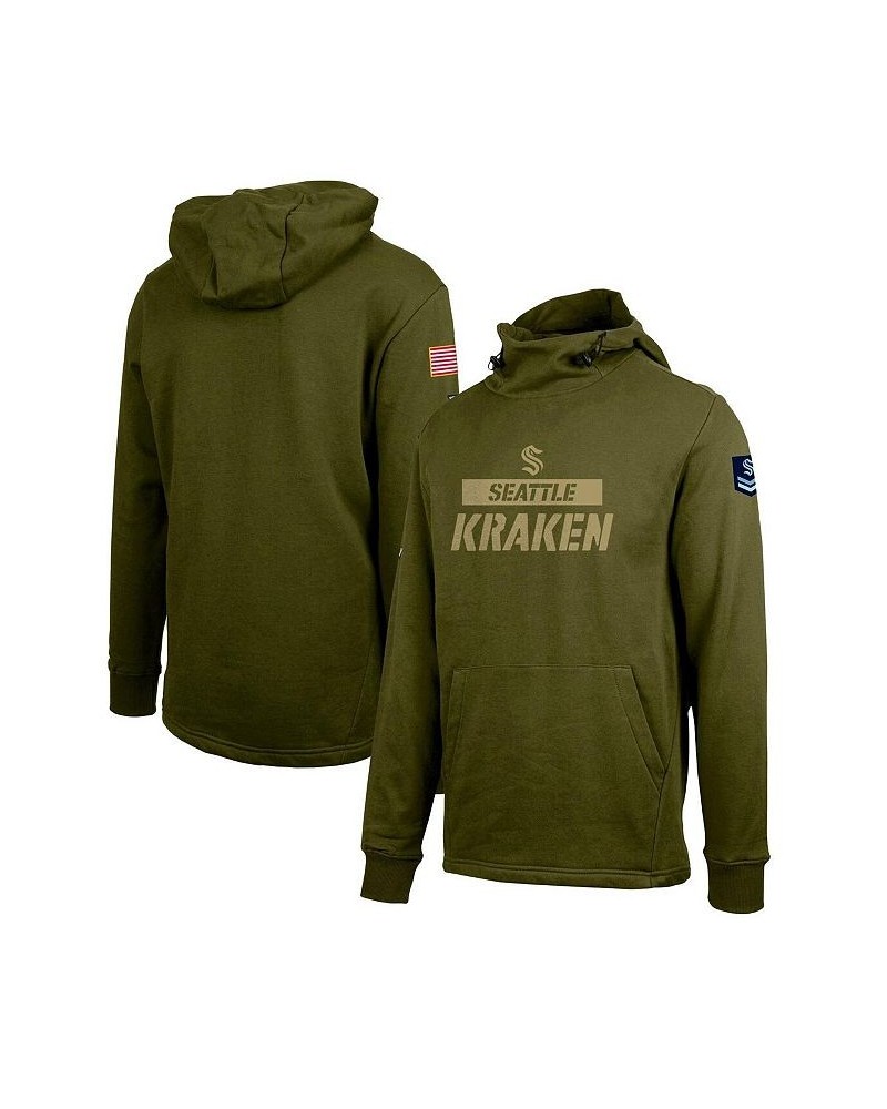 Men's Green Seattle Kraken Delta Shift Pullover Hoodie $35.00 Sweatshirt