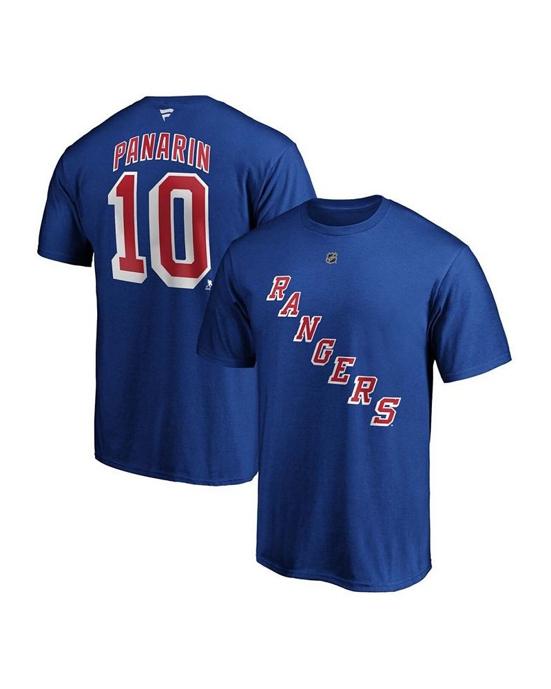 Men's Artemi Panarin Blue New York Rangers Player Authentic Stack Name and Number T-shirt $19.03 T-Shirts