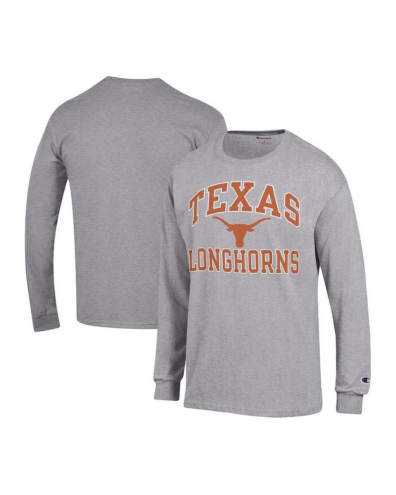 Men's Heather Gray Texas Longhorns High Motor Long Sleeve T-shirt $21.41 T-Shirts