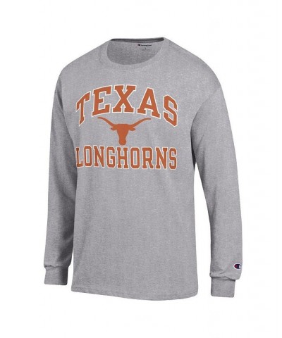 Men's Heather Gray Texas Longhorns High Motor Long Sleeve T-shirt $21.41 T-Shirts