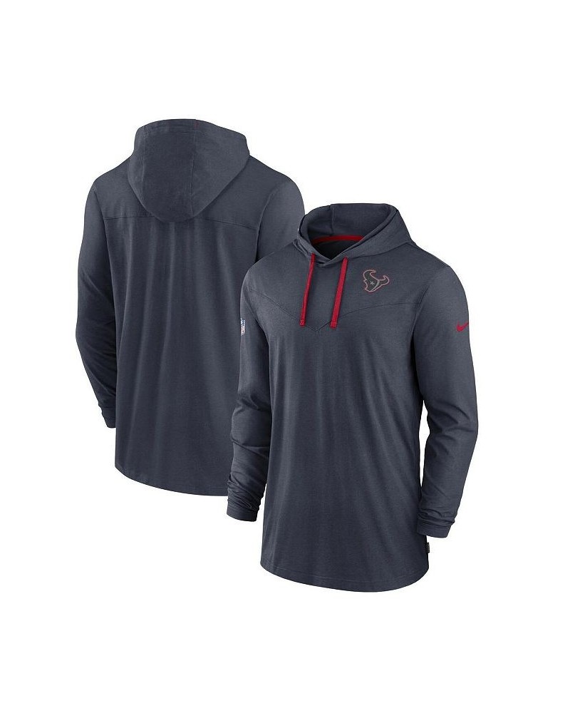 Men's Navy Houston Texans Sideline Pop Performance Pullover Long Sleeve Hoodie T-shirt $42.39 T-Shirts