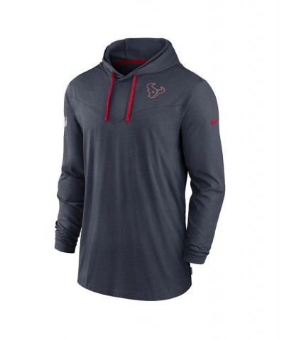 Men's Navy Houston Texans Sideline Pop Performance Pullover Long Sleeve Hoodie T-shirt $42.39 T-Shirts