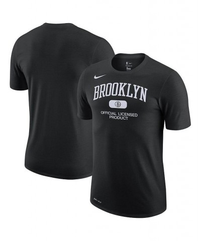 Men's Black Brooklyn Nets Essential Heritage Performance T-shirt $23.39 T-Shirts