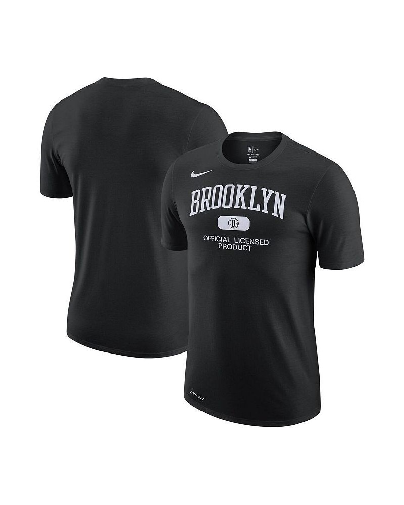 Men's Black Brooklyn Nets Essential Heritage Performance T-shirt $23.39 T-Shirts