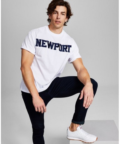 Men's Newport Embroidered T-Shirt White $16.80 T-Shirts