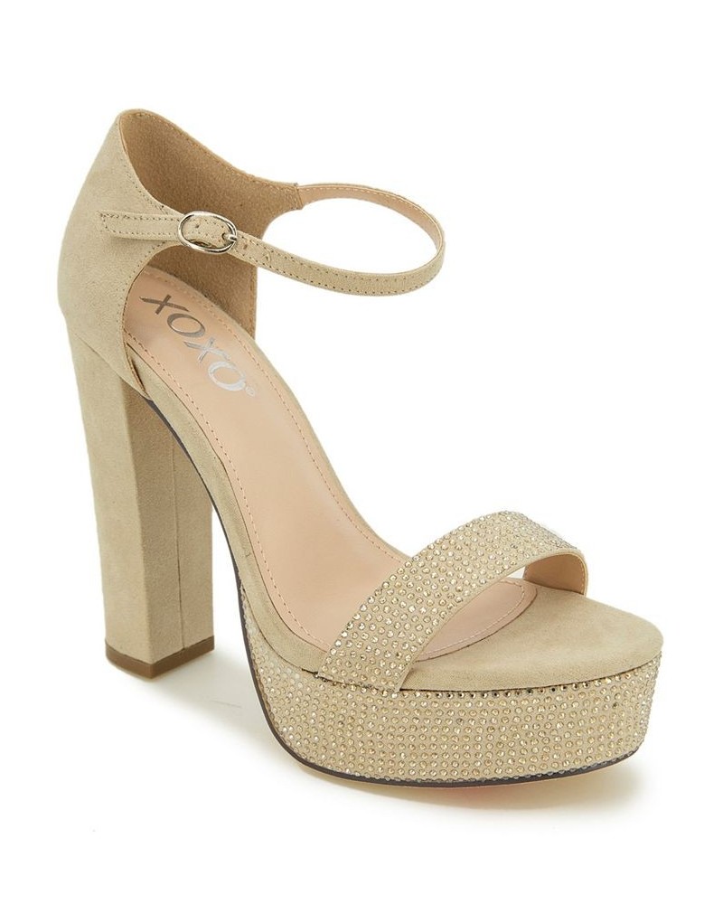 Women's Candy Platform Dress Sandal Tan/Beige $42.98 Shoes