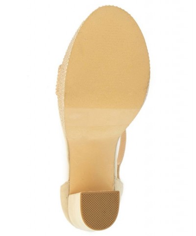 Women's Candy Platform Dress Sandal Tan/Beige $42.98 Shoes