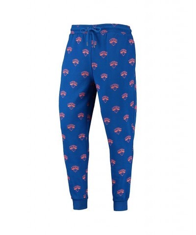 Men's Royal New York Knicks Allover Logo Jogger Pants $34.30 Pants