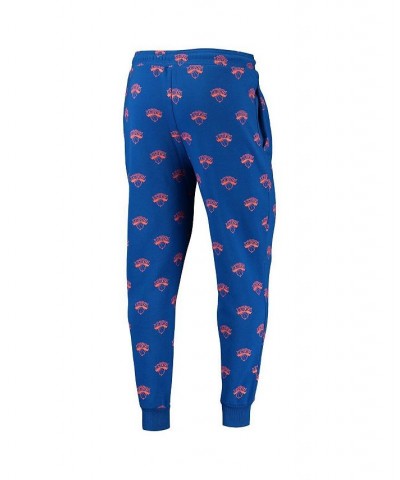 Men's Royal New York Knicks Allover Logo Jogger Pants $34.30 Pants