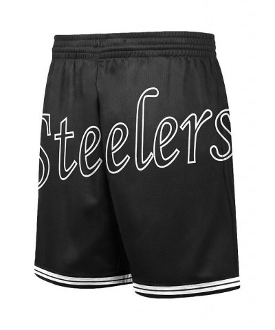 Men's Black Pittsburgh Steelers Big Face 3.0 Fashion Shorts $34.00 Shorts