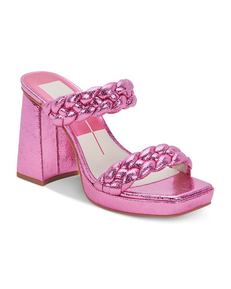 Women's Ashby Braided Two-Band Platform Sandals PD05 $73.50 Shoes