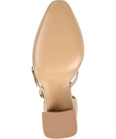 Women's Isadorah Double Strap Heels Gold $50.99 Shoes