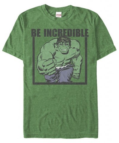 Marvel Men's Comic Collection Classic The Hulk Be Incredible Short Sleeve T-Shirt Green $15.75 T-Shirts