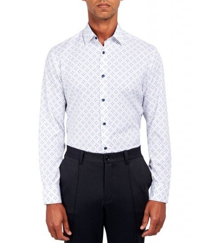 Men's Slim-Fit Performance Stretch Dress Shirt White $19.57 Dress Shirts