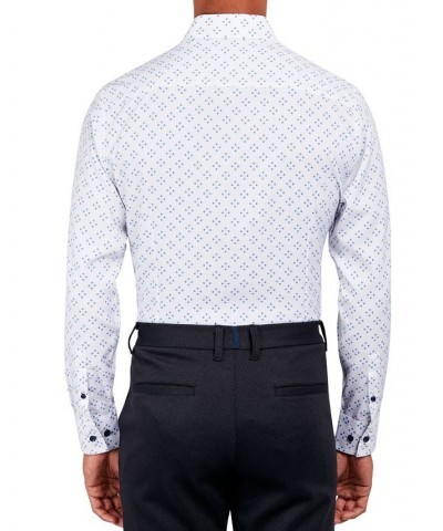 Men's Slim-Fit Performance Stretch Dress Shirt White $19.57 Dress Shirts