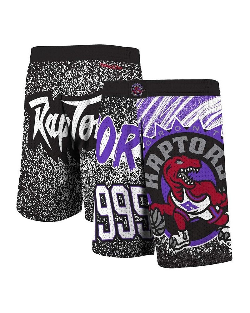 Men's Black Toronto Raptors Hardwood Classics Jumbotron Sublimated Shorts $28.52 Shorts