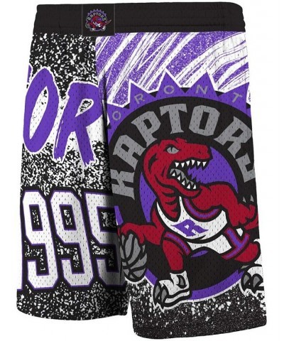 Men's Black Toronto Raptors Hardwood Classics Jumbotron Sublimated Shorts $28.52 Shorts