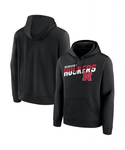 Men's Branded Black Nebraska Huskers Quick Slant Pullover Hoodie $22.56 Sweatshirt