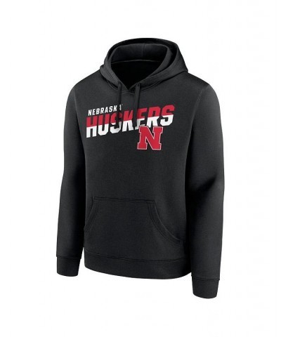 Men's Branded Black Nebraska Huskers Quick Slant Pullover Hoodie $22.56 Sweatshirt