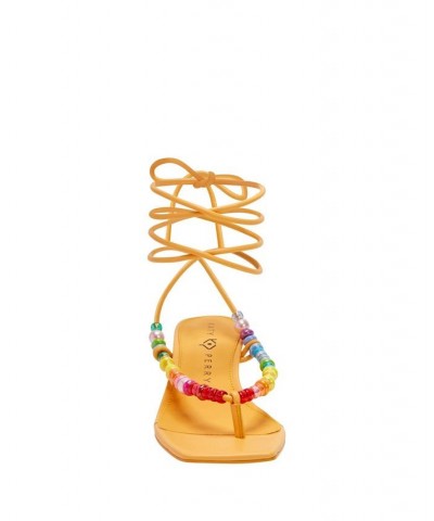 Women's The Cubie Bead Lace Up Sandals Yellow $38.08 Shoes