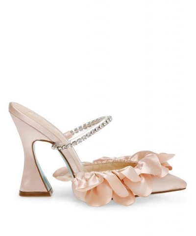 Women's Jayde Ruffle Evening Pump Tan/Beige $56.99 Shoes