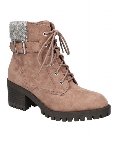 Women's Ethel Lug Sole Booties Tan/Beige $35.96 Shoes