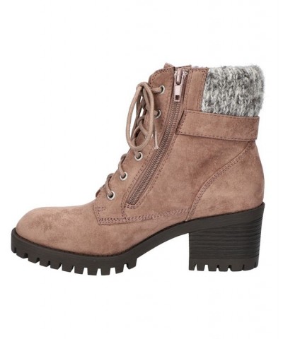 Women's Ethel Lug Sole Booties Tan/Beige $35.96 Shoes