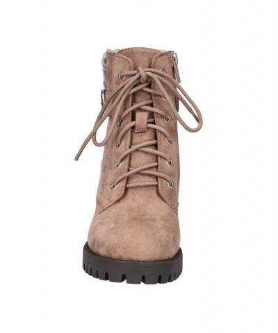 Women's Ethel Lug Sole Booties Tan/Beige $35.96 Shoes