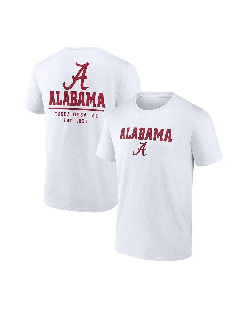 Men's Branded White Alabama Crimson Tide Game Day 2-Hit T-shirt $23.59 T-Shirts