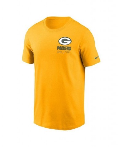 Men's Gold Green Bay Packers Infograph Lockup Performance T-shirt $17.60 T-Shirts