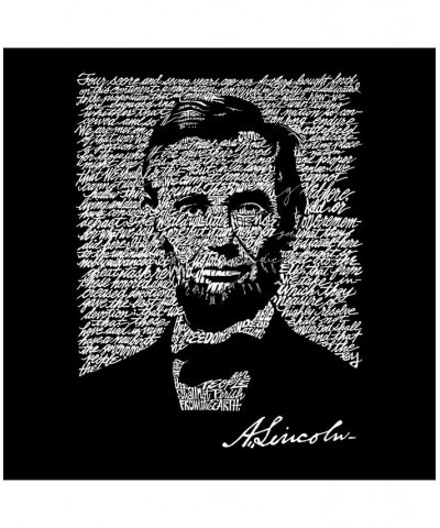 Mens Word Art T-Shirt - Abraham Lincoln Black $15.40 T-Shirts