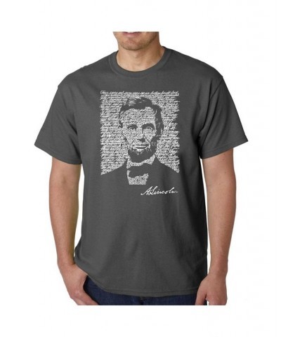 Mens Word Art T-Shirt - Abraham Lincoln Black $15.40 T-Shirts