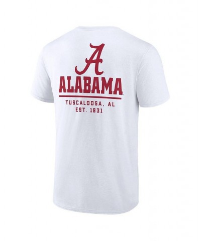 Men's Branded White Alabama Crimson Tide Game Day 2-Hit T-shirt $23.59 T-Shirts