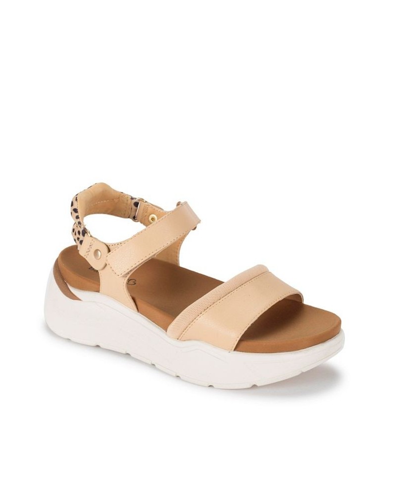 Wincy Platform Sandals Tan/Beige $47.17 Shoes