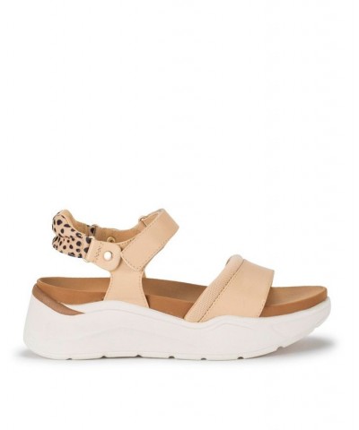 Wincy Platform Sandals Tan/Beige $47.17 Shoes