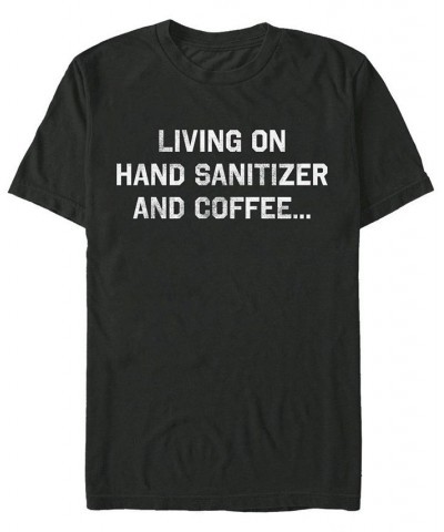 Men's Sanitizer and Coffee Short Sleeve Crew T-shirt Black $16.80 T-Shirts