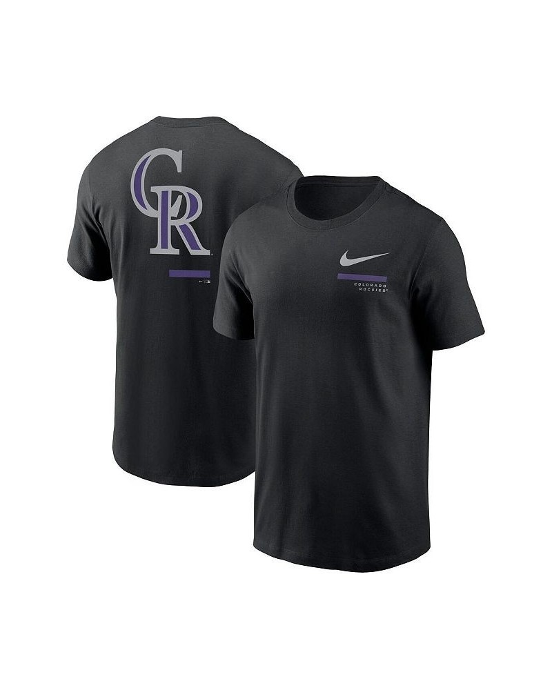 Men's Black Colorado Rockies Over the Shoulder T-shirt $25.49 T-Shirts