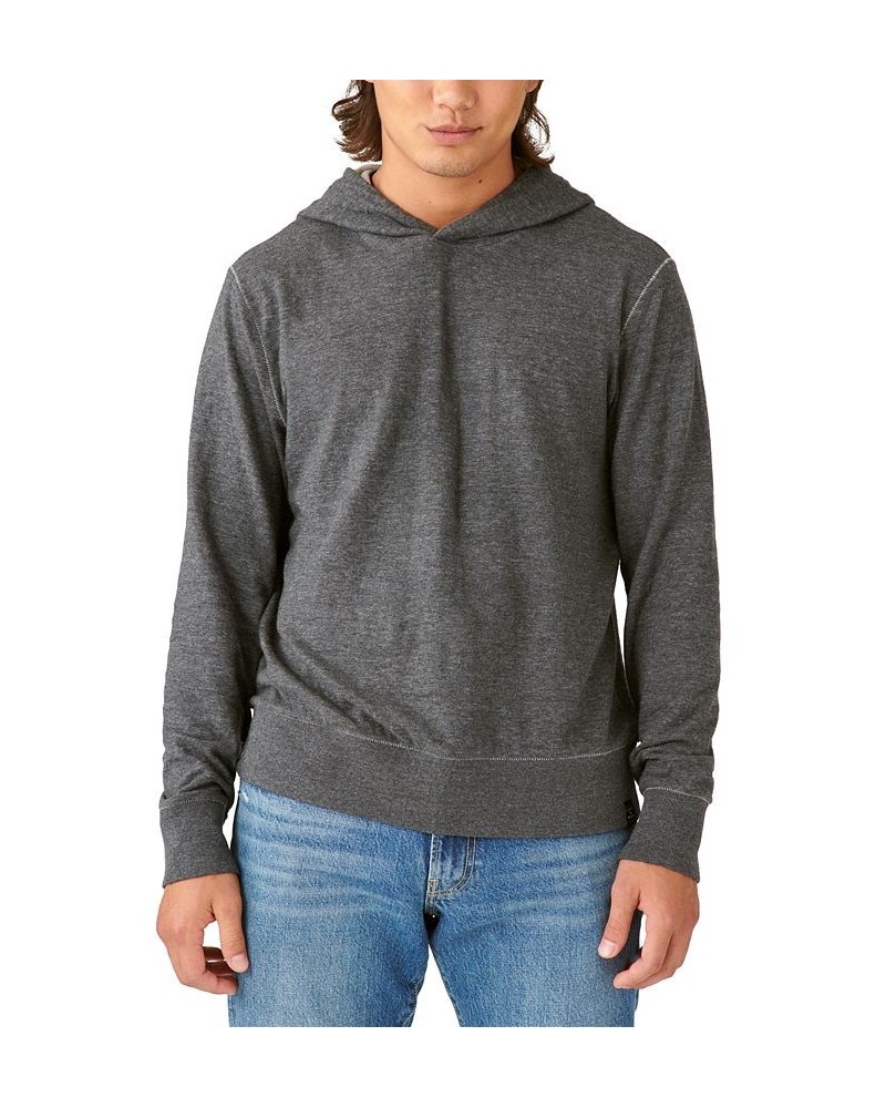 Men's Duo Fold Long Sleeves Hooded Sweatshirt Gray $27.57 Sweatshirt