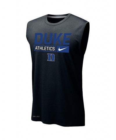 Men's Black Duke Blue Devils Wordmark Drop Legend Performance Tank Top $22.39 T-Shirts