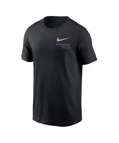 Men's Black Colorado Rockies Over the Shoulder T-shirt $25.49 T-Shirts