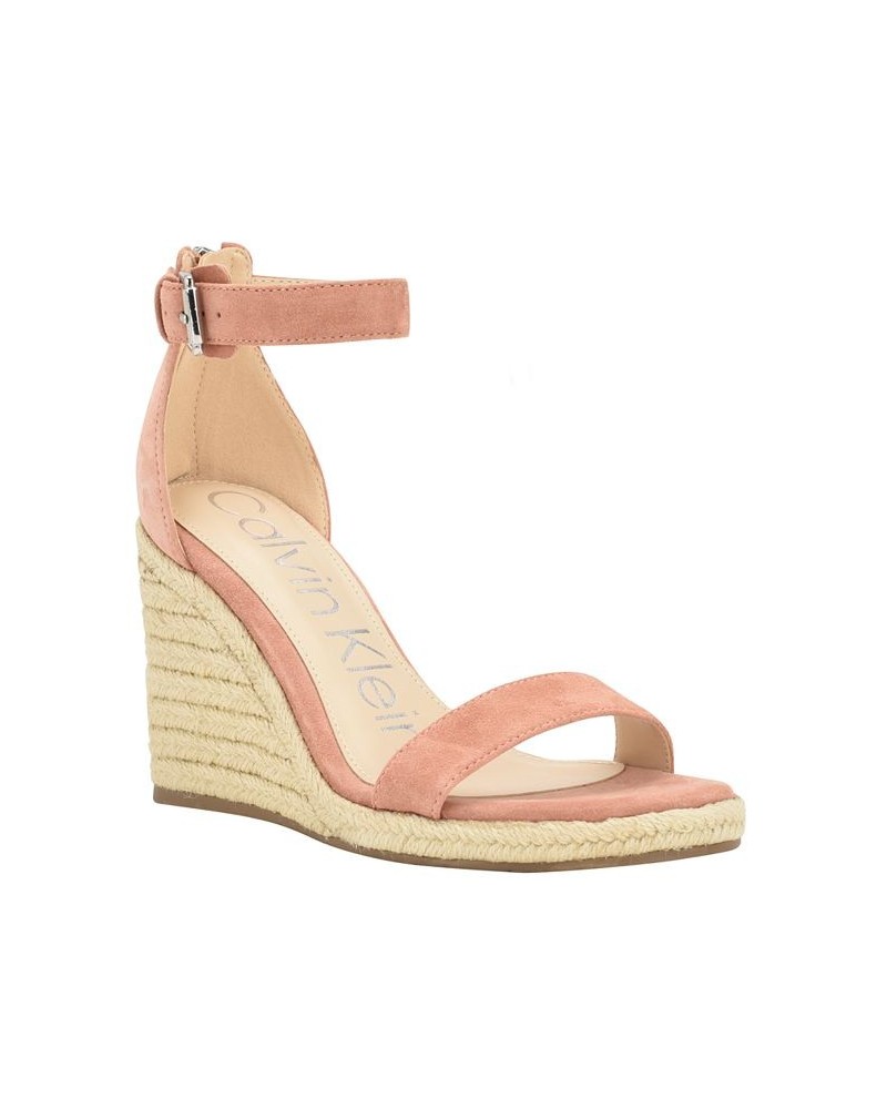 Women's Noshela Espadrille Wedge Dress Sandals Pink $42.84 Shoes