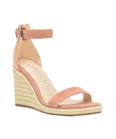 Women's Noshela Espadrille Wedge Dress Sandals Pink $42.84 Shoes