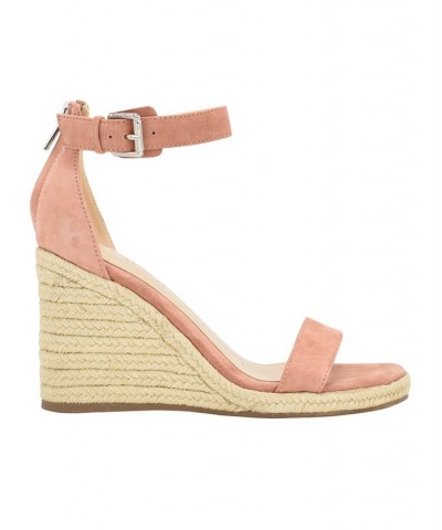 Women's Noshela Espadrille Wedge Dress Sandals Pink $42.84 Shoes